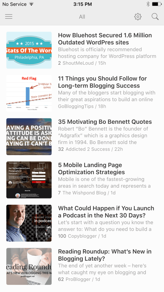 Feedly App iOS
