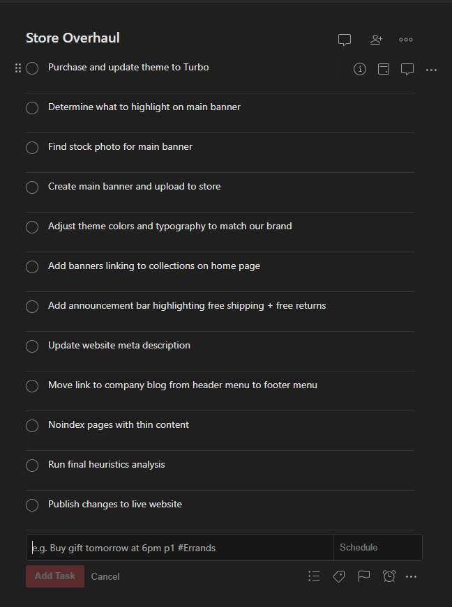 Todoist Review, Projects Feature