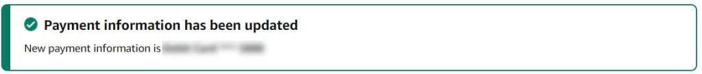 Payment Information Has Been Updated Amazon