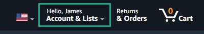 Account And List Button Amazon
