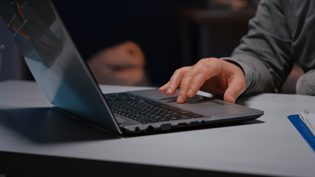 Person Using Laptop Computer