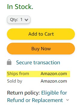 Ships From Amazon