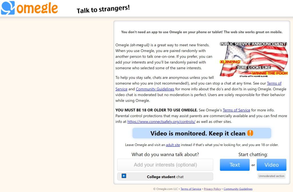 Omegle Website