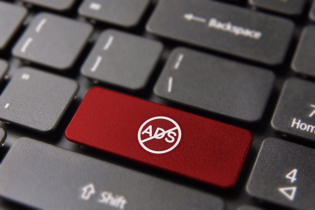 No Ads, Ad Blocking Concept