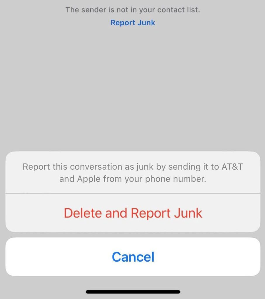 Report Junk, iPhone