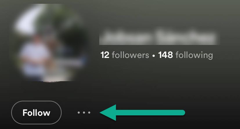 Three Dots Icon, Spotify Profile Mobile App