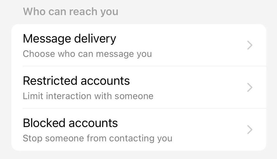 View Blocked Account List, Facebook Messenger