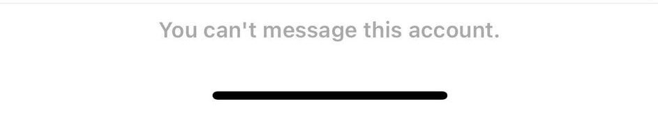 You Can't Message This Account, Facebook