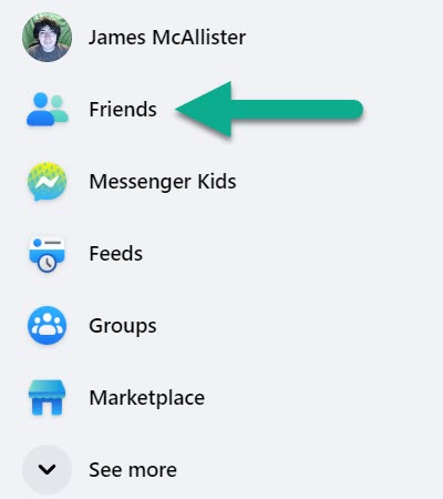 Friends Button, Facebook