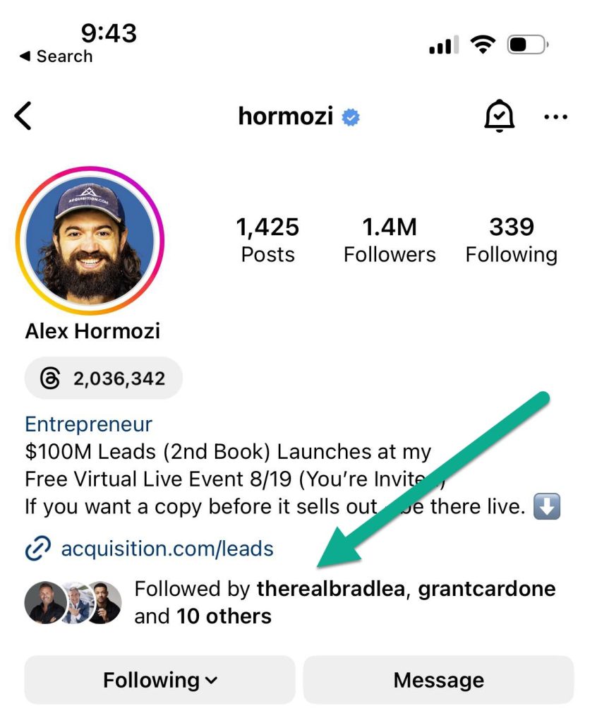 Mutual Followers, Instagram