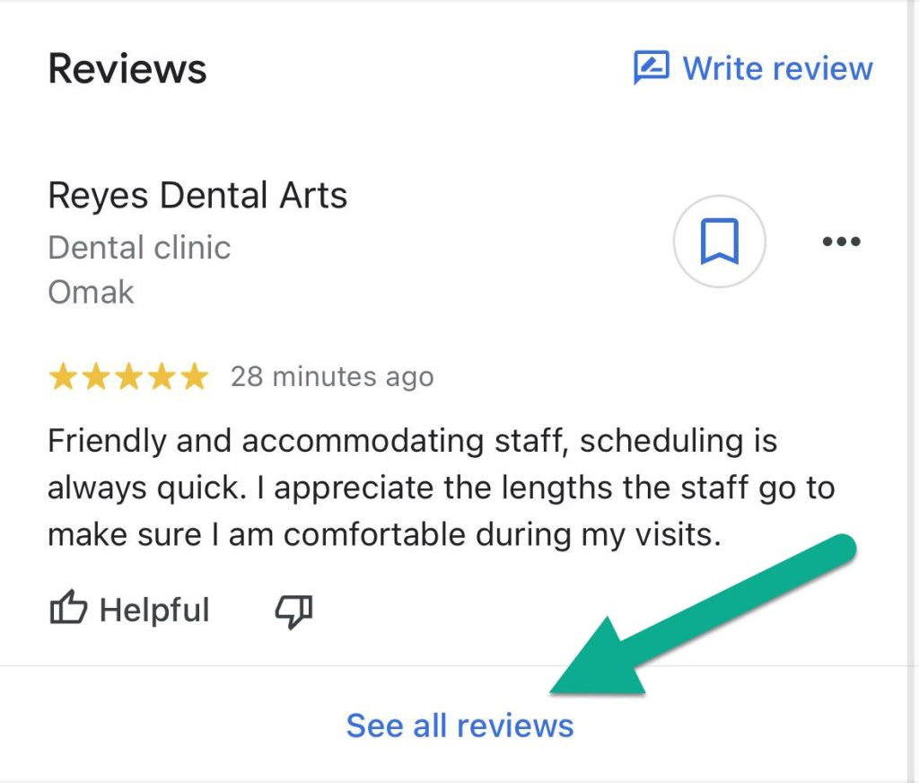 See All Reviews Button, Google Maps App